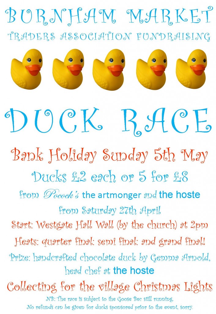 Burnham Market Duck Race Poster